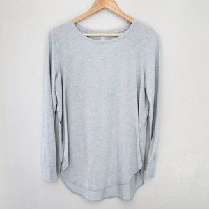 GAP GapFit Breathe Hi-Lo Tunic Gray Long Sleeve EUC